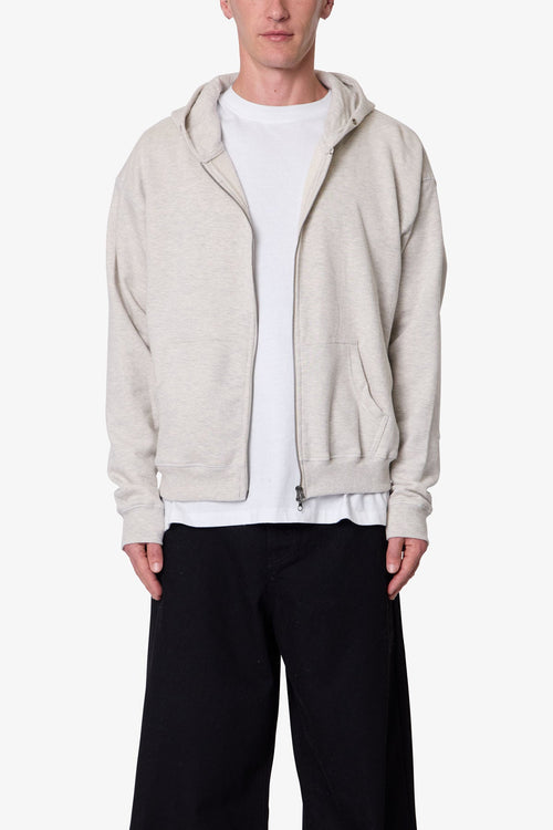 Basic Grey Zip Up Hoodie