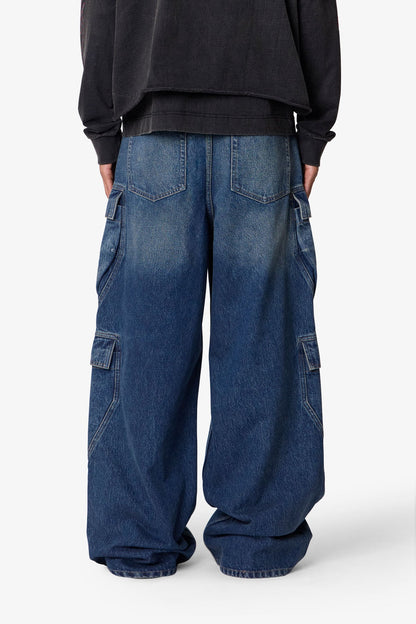 Baggy Cargo Denim - Blue
