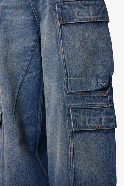 Baggy Cargo Denim - Blue