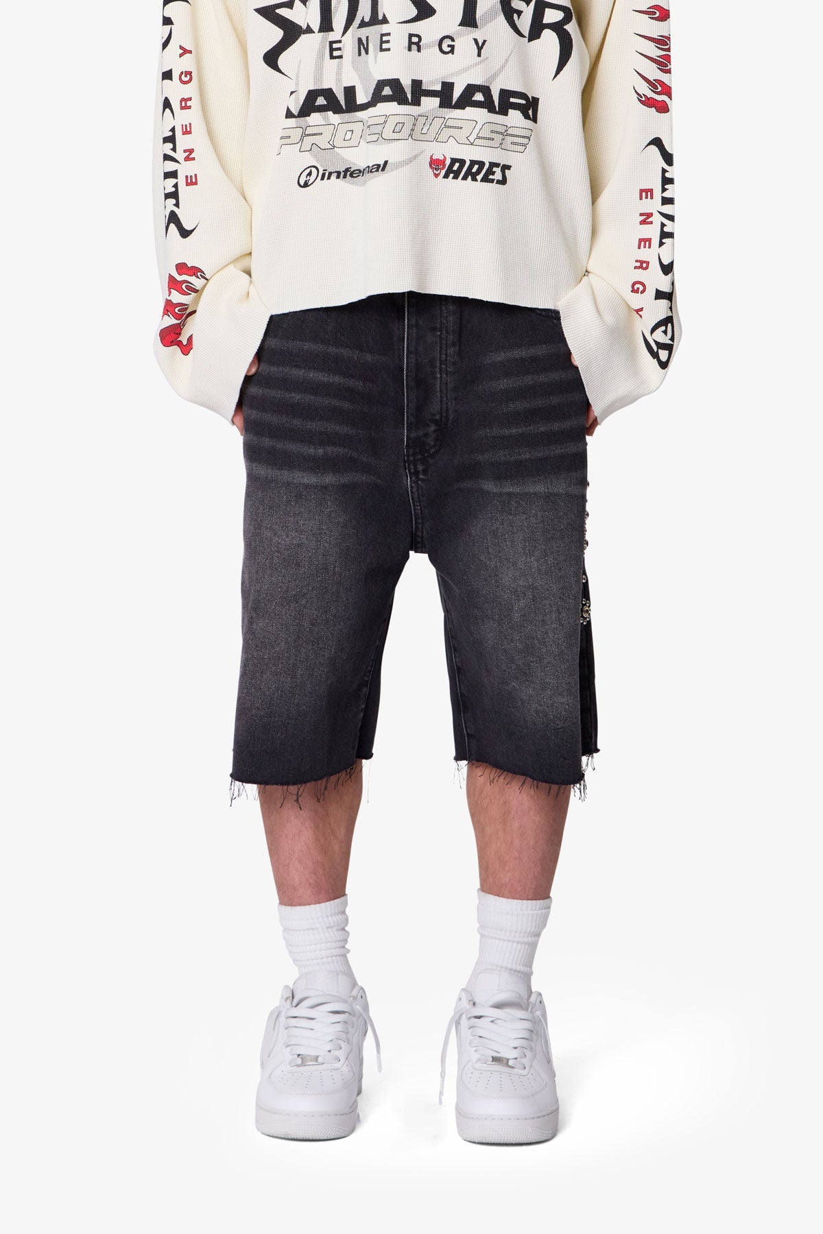Baggy Mojave Denim Shorts - Black
