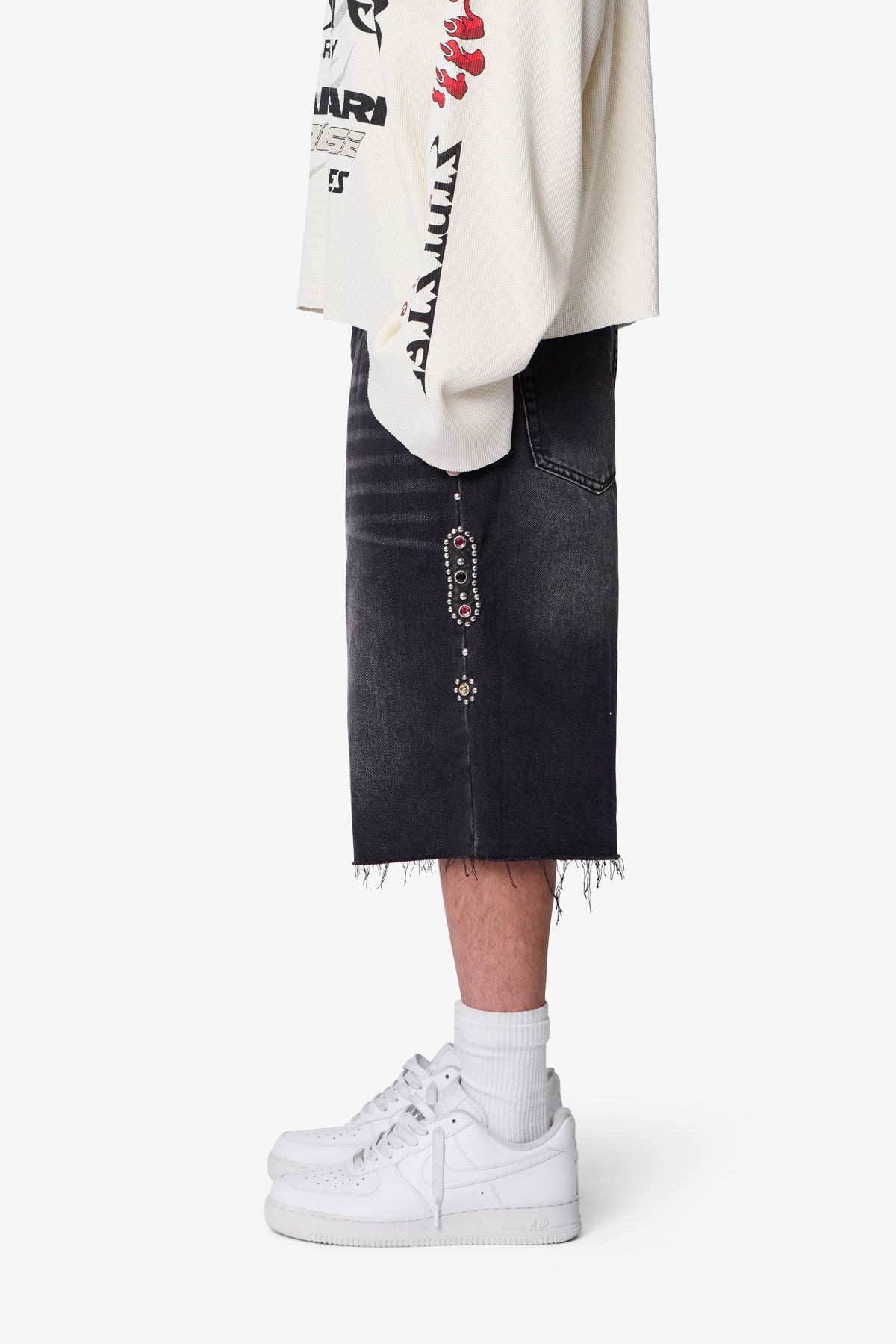 Baggy Mojave Denim Shorts - Black