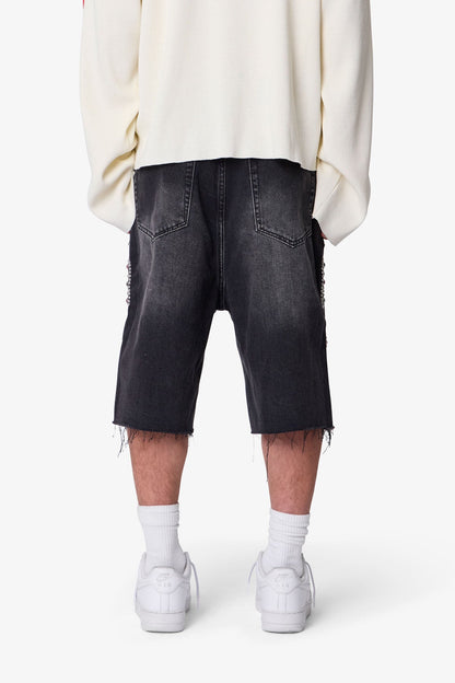 Baggy Mojave Denim Shorts - Black
