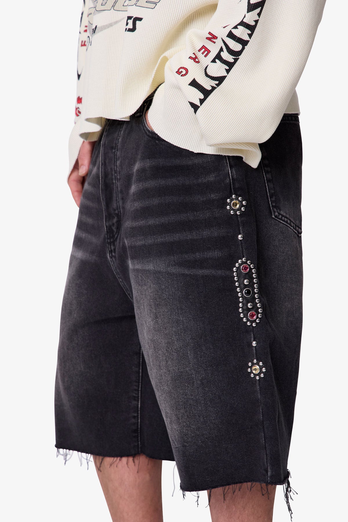 Baggy Mojave Denim Shorts - Black