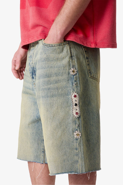 Baggy Mojave Denim Shorts - Blue