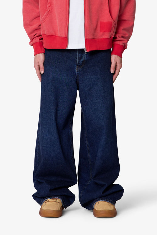 Baggy Rave Denim - Washed Dark Blue