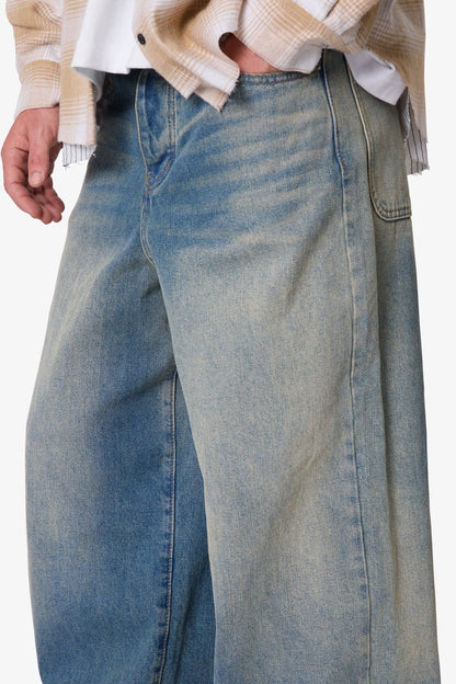 Baggy Washed Rave Denim - Medium Blue