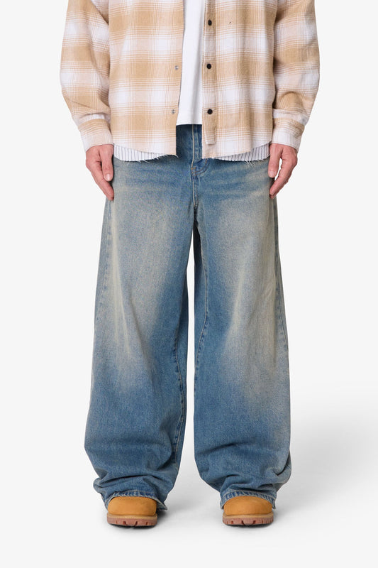 Baggy Washed Rave Denim - Medium Blue