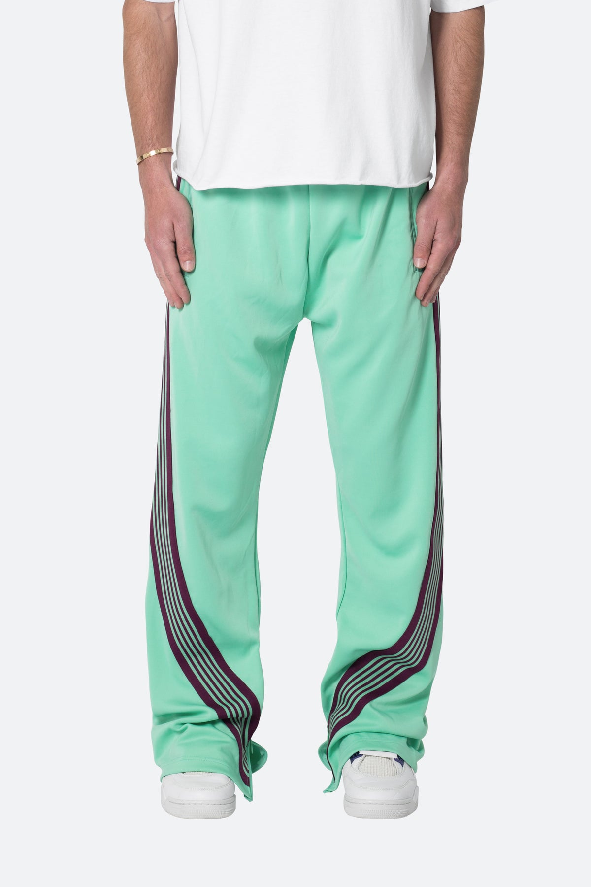 Bent Tape Track Pants - Green