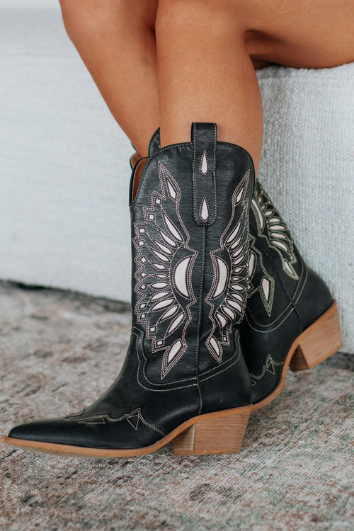 Someone Else's Problem Cowgirl Boots - Black