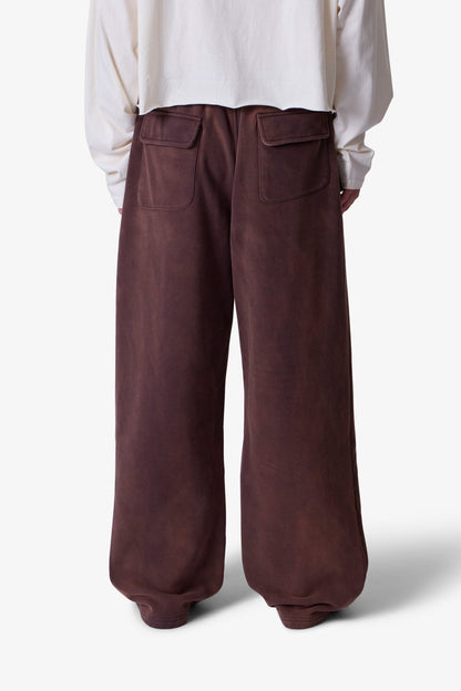Cross Seamed Sweatpants - Washed Brown
