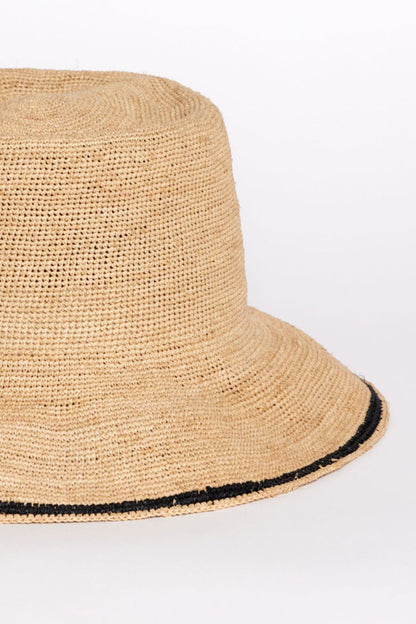 STRIPE EDGE MODERN CROCHET BUCKET HAT