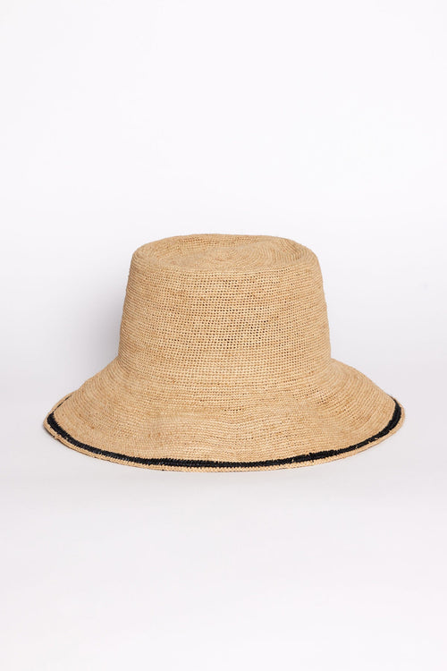 STRIPE EDGE MODERN CROCHET BUCKET HAT