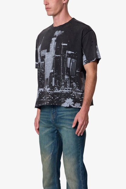 DTLA Distressed Tee - Vintage Black