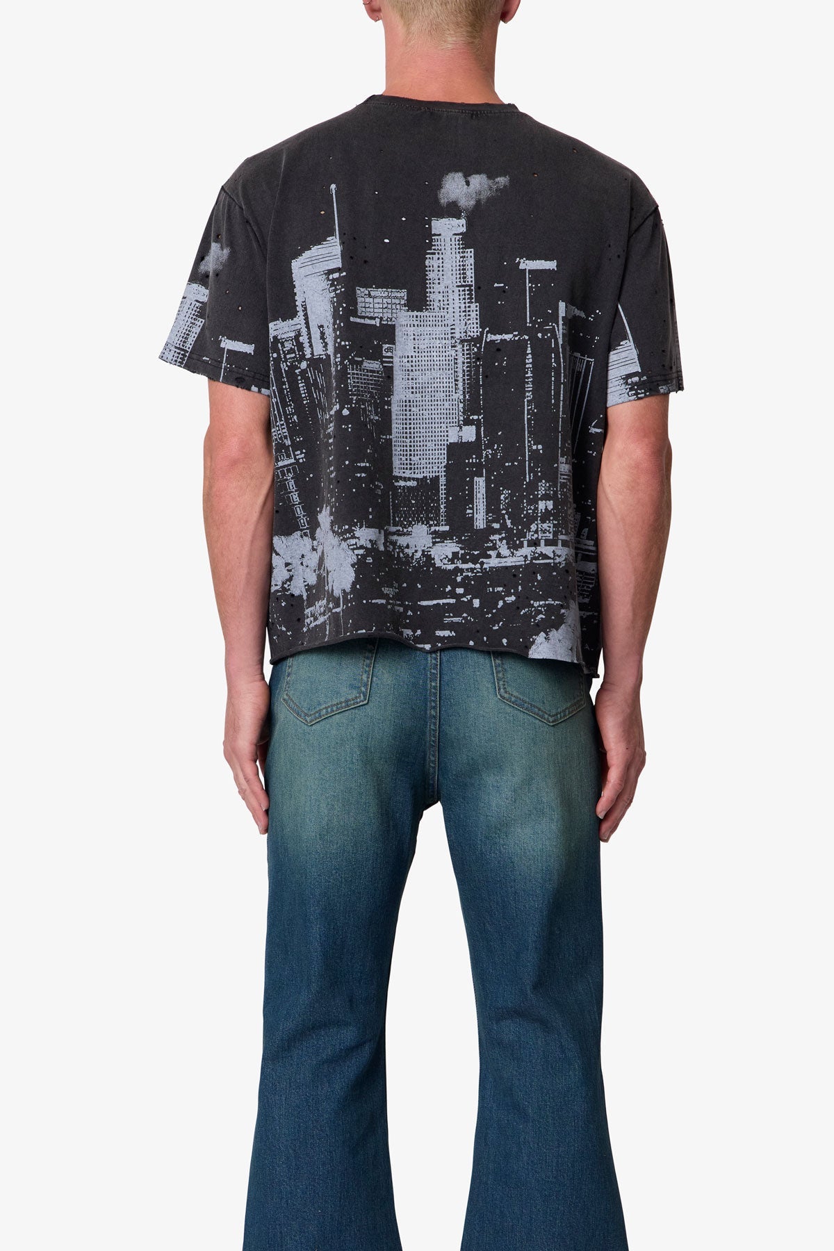 DTLA Distressed Tee - Vintage Black