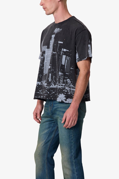 DTLA Distressed Tee - Vintage Black