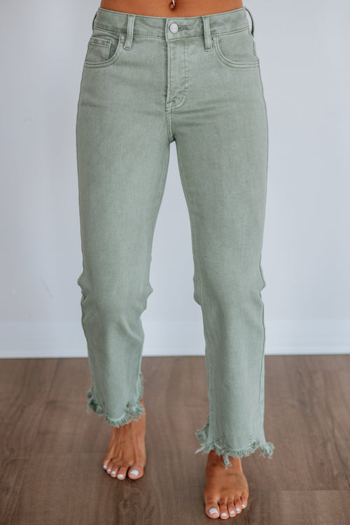 Neona Risen Jeans - Olive