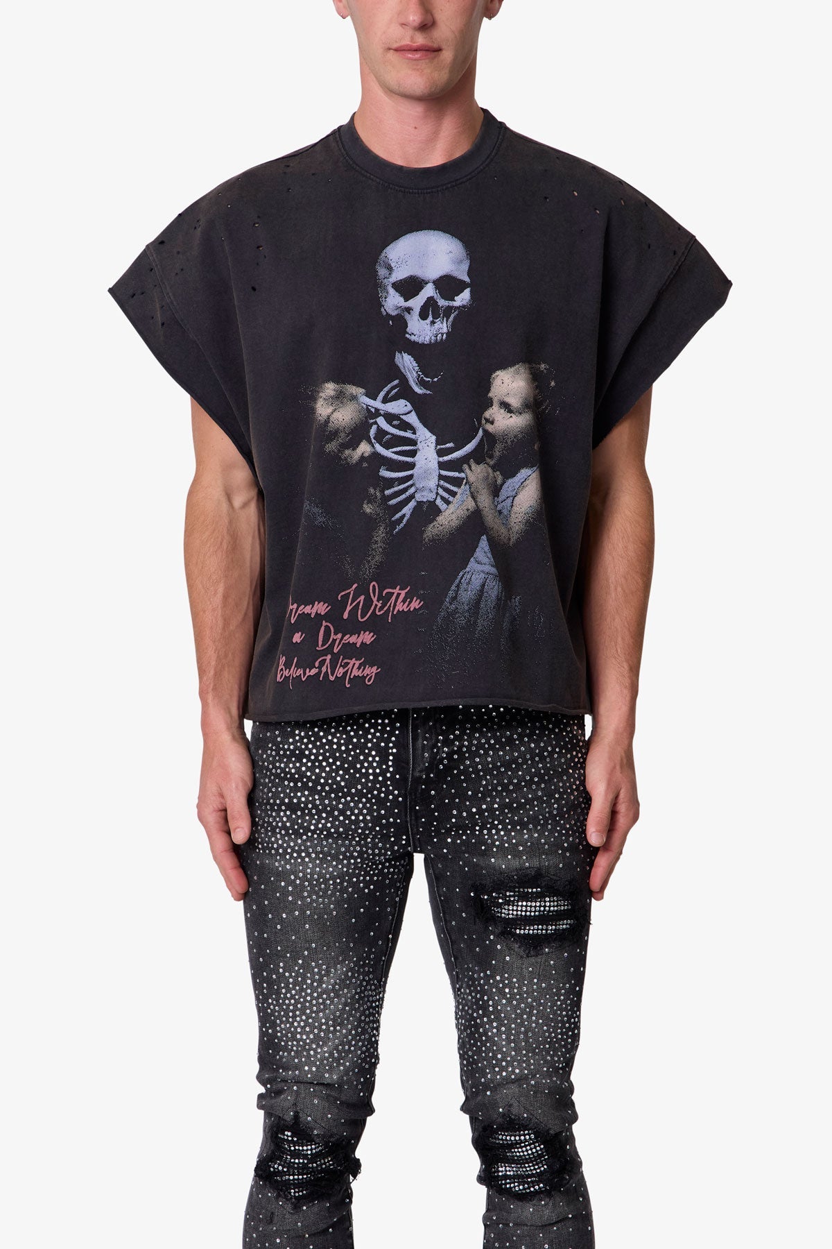 Dream Cut Off Tee - Washed Black