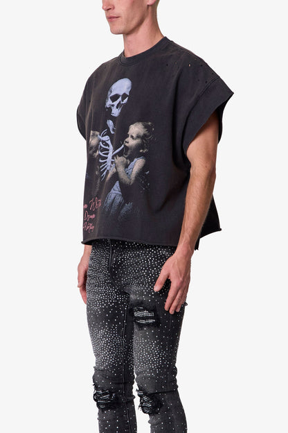 Dream Cut Off Tee - Washed Black