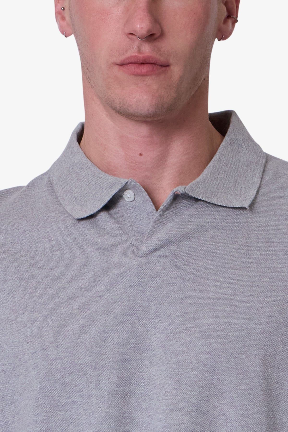 Every Day L/S Polo - Marled Grey
