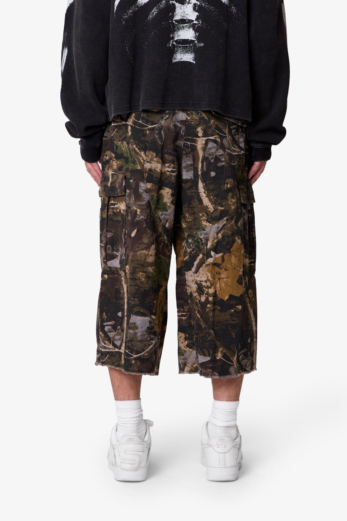 Extra Long Cargo Shorts - Forest Camo
