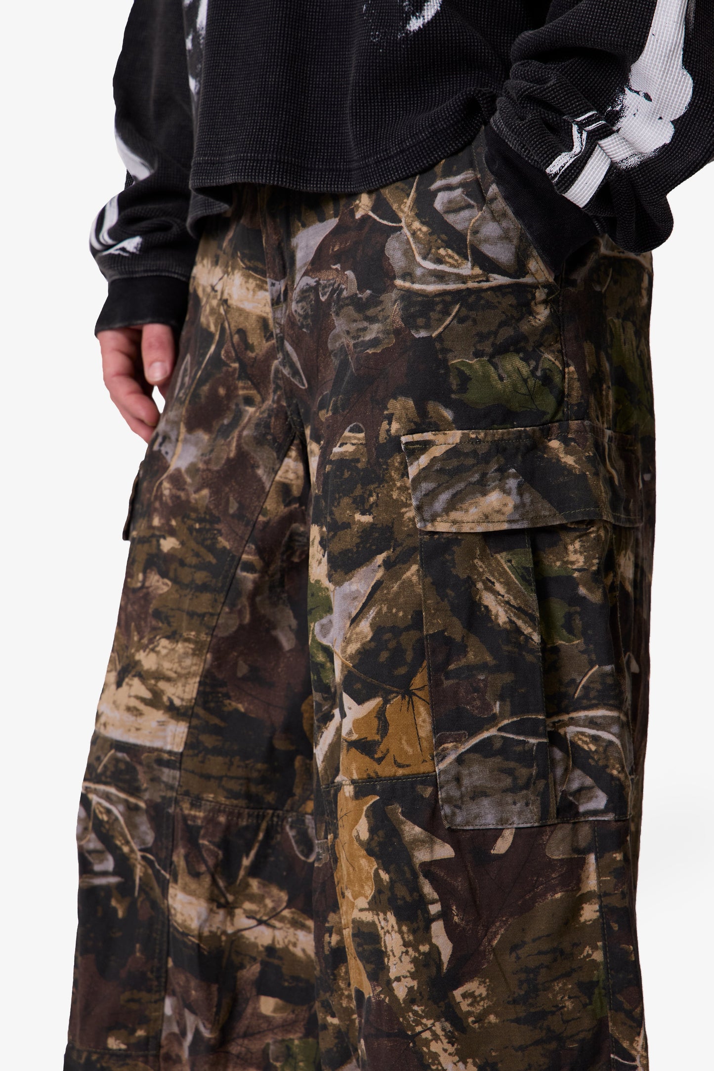 Extra Long Cargo Shorts - Forest Camo