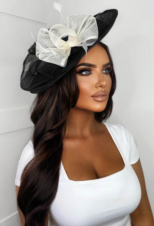 Beautiful In Bows Black Bow Detail Fascinator