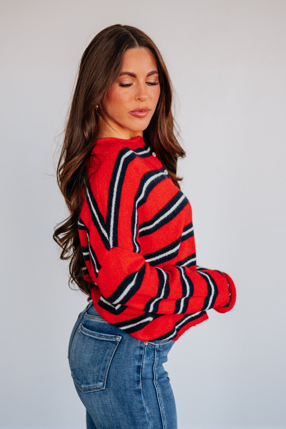 Teddy Striped Cardigan