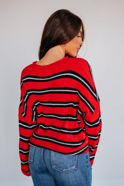 Teddy Striped Cardigan