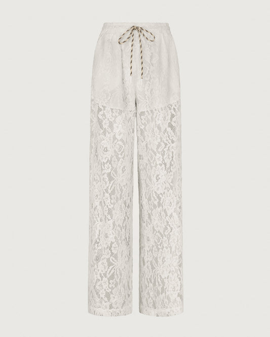 Roxie Lace Trousers | White