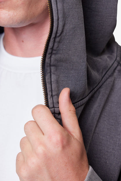 Full Zip Hoodie - Vintage Black