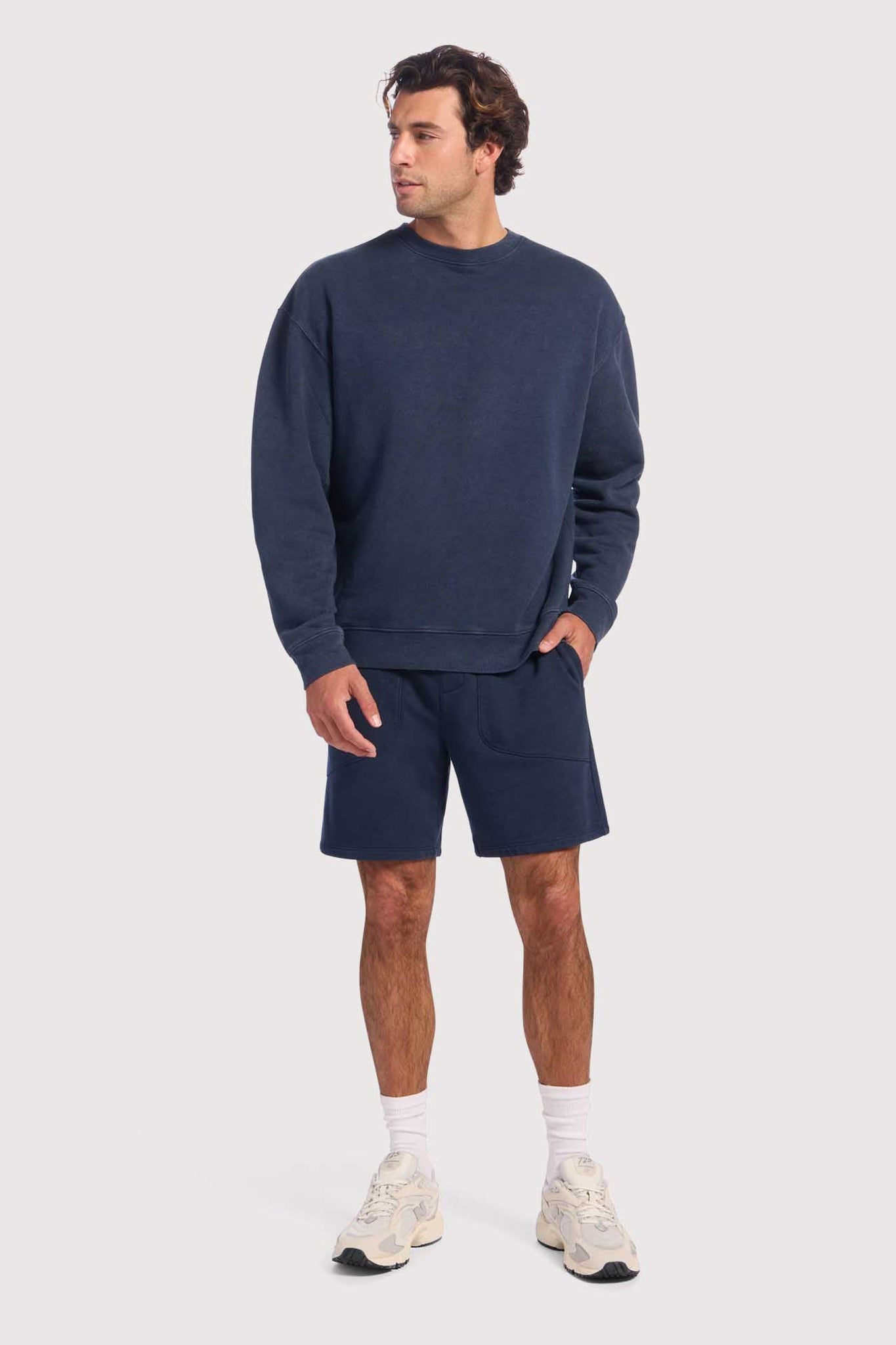 Vintage Fleece Men's Short | Washed Navy