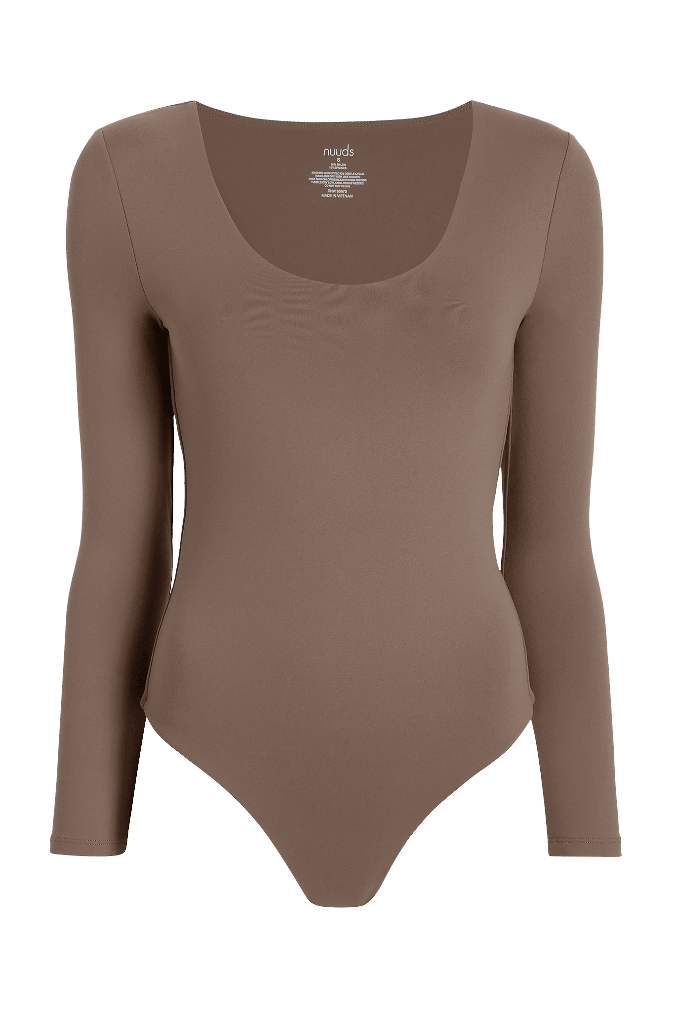 Long Sleeve Scoop Neck Bodysuit | Mocha