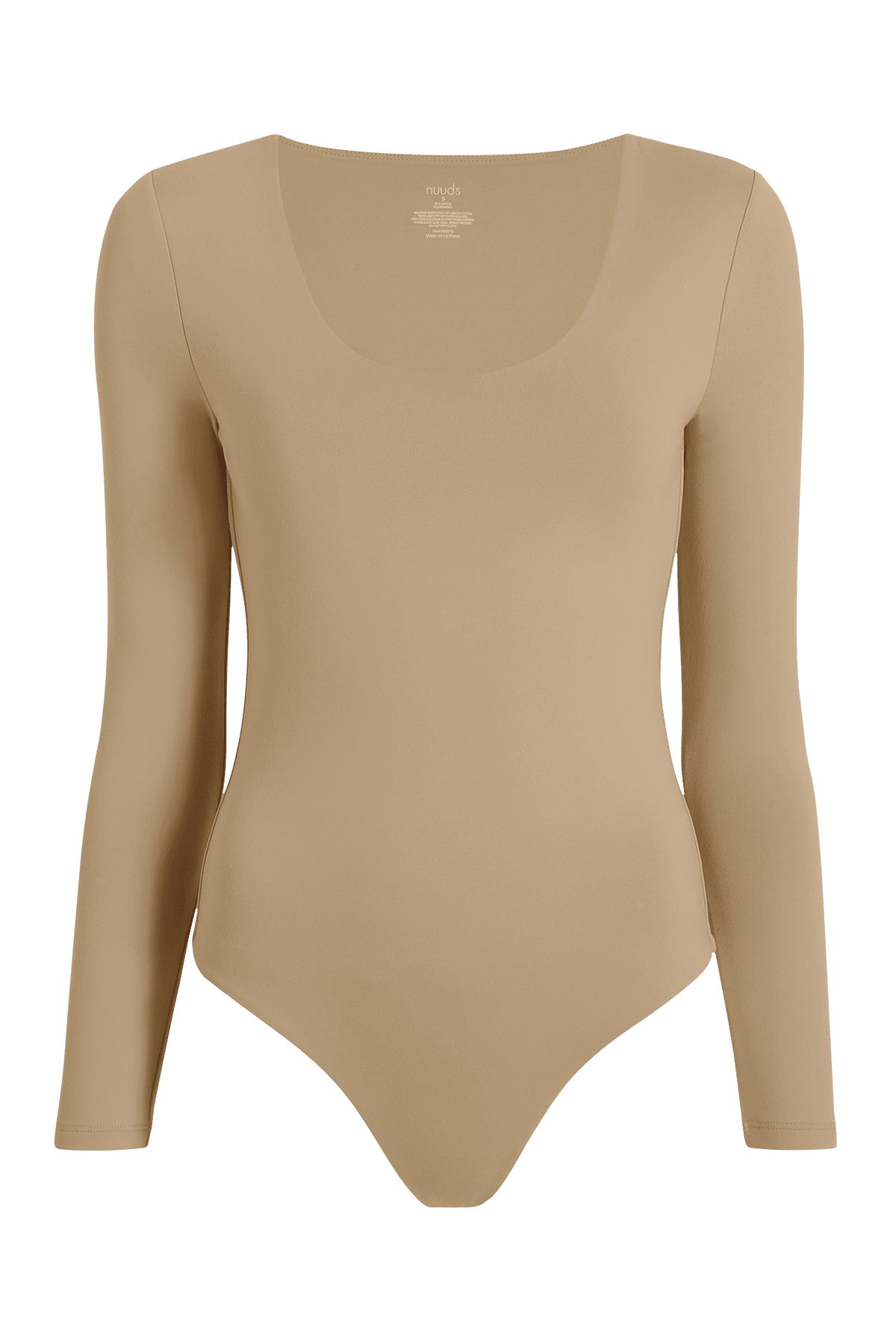 Long Sleeve Scoop Neck Bodysuit | Oat