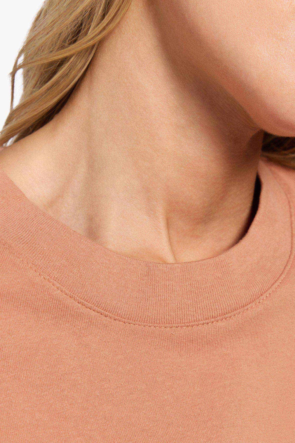 Vintage Cotton Cropped Tee | Clay