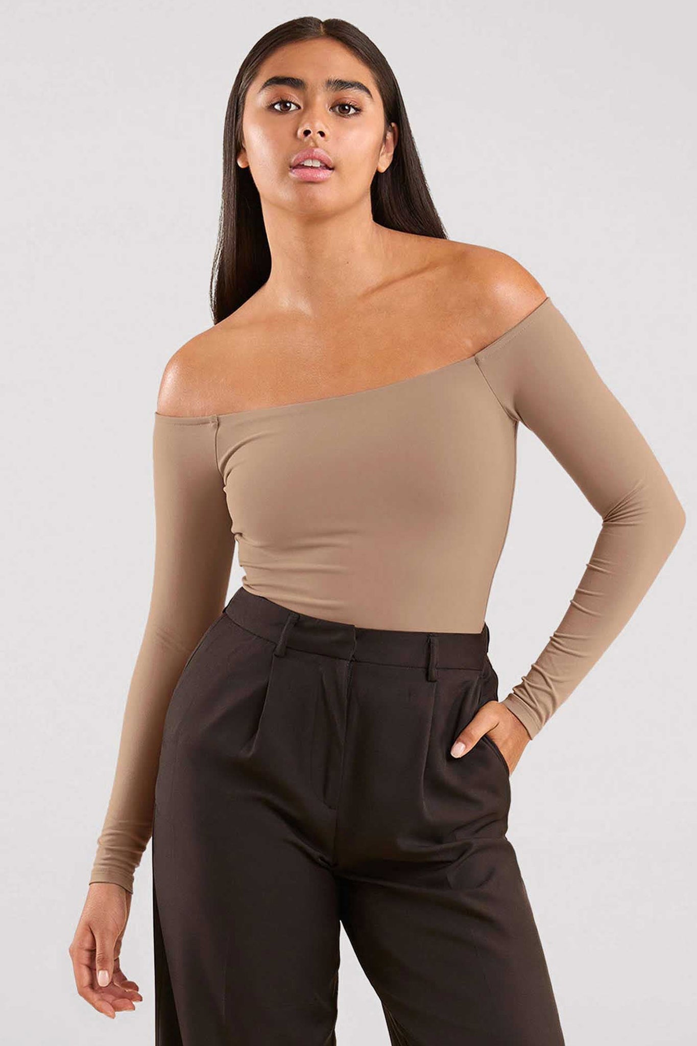 Off The Shoulder Bodysuit | Cinnamon