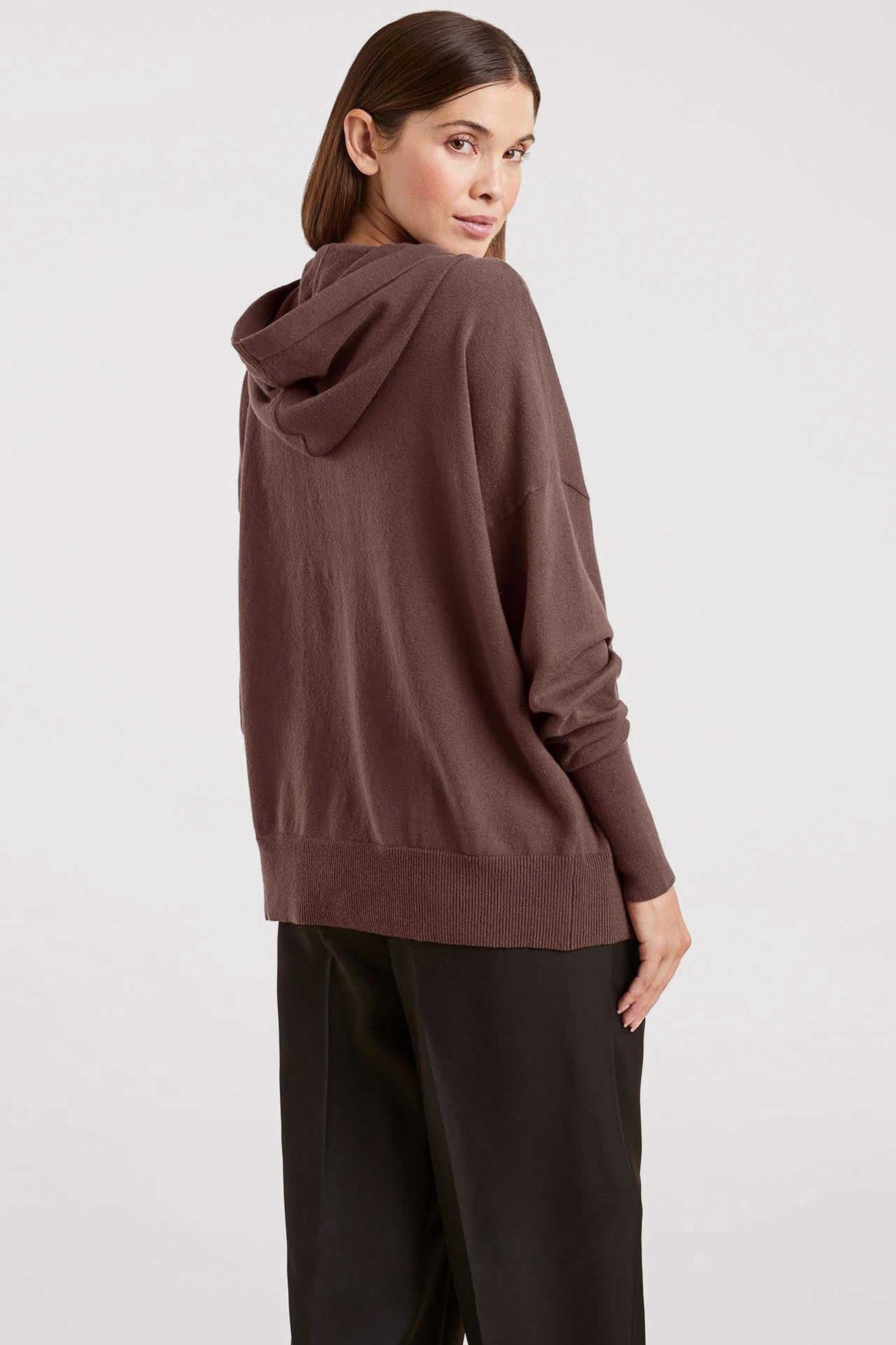 Luxe Knit Hoodie | Coffee