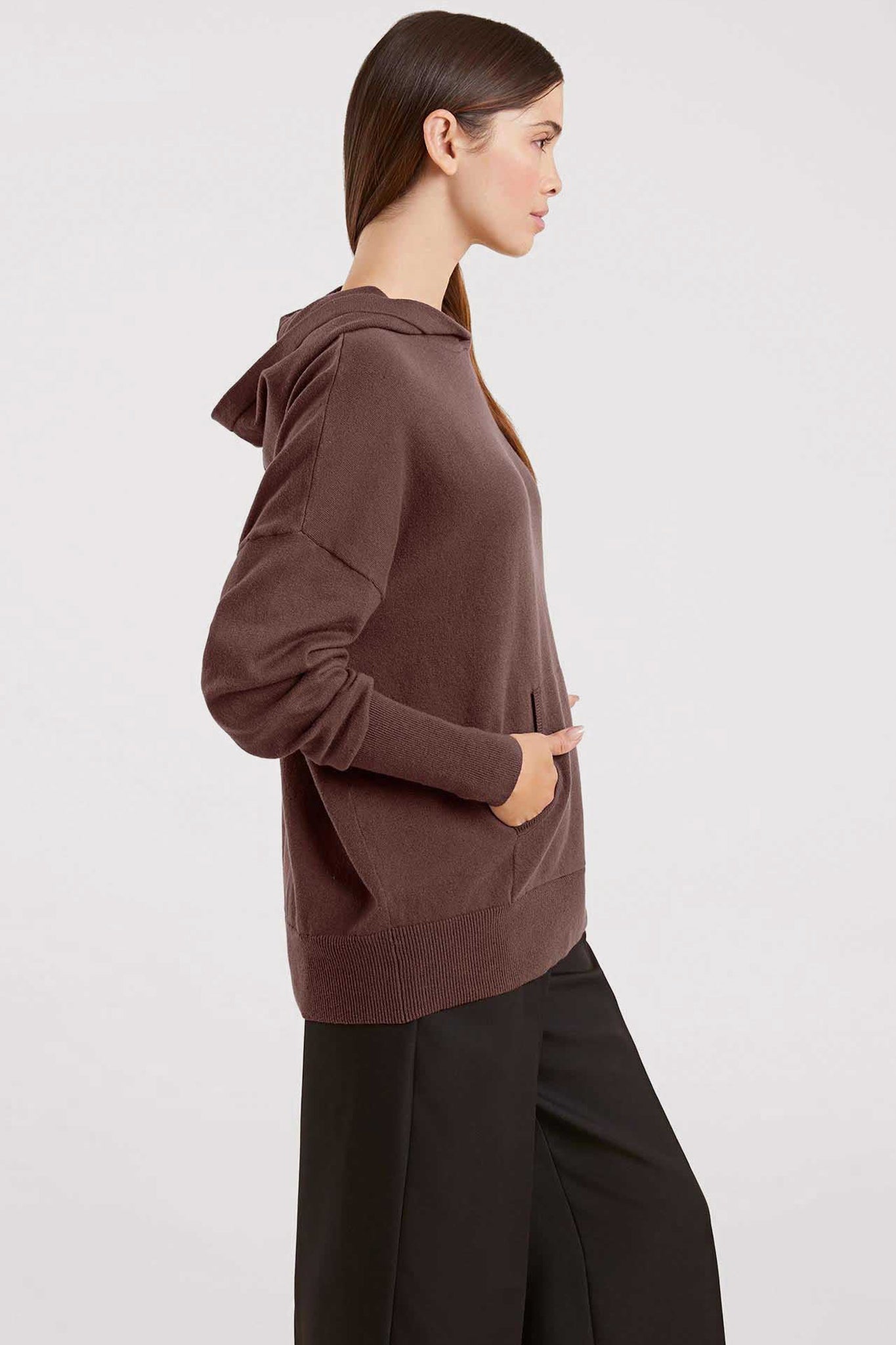 Luxe Knit Hoodie | Coffee