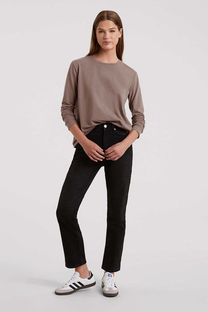 Vintage Cotton Long Sleeve Everyday T-Shirt