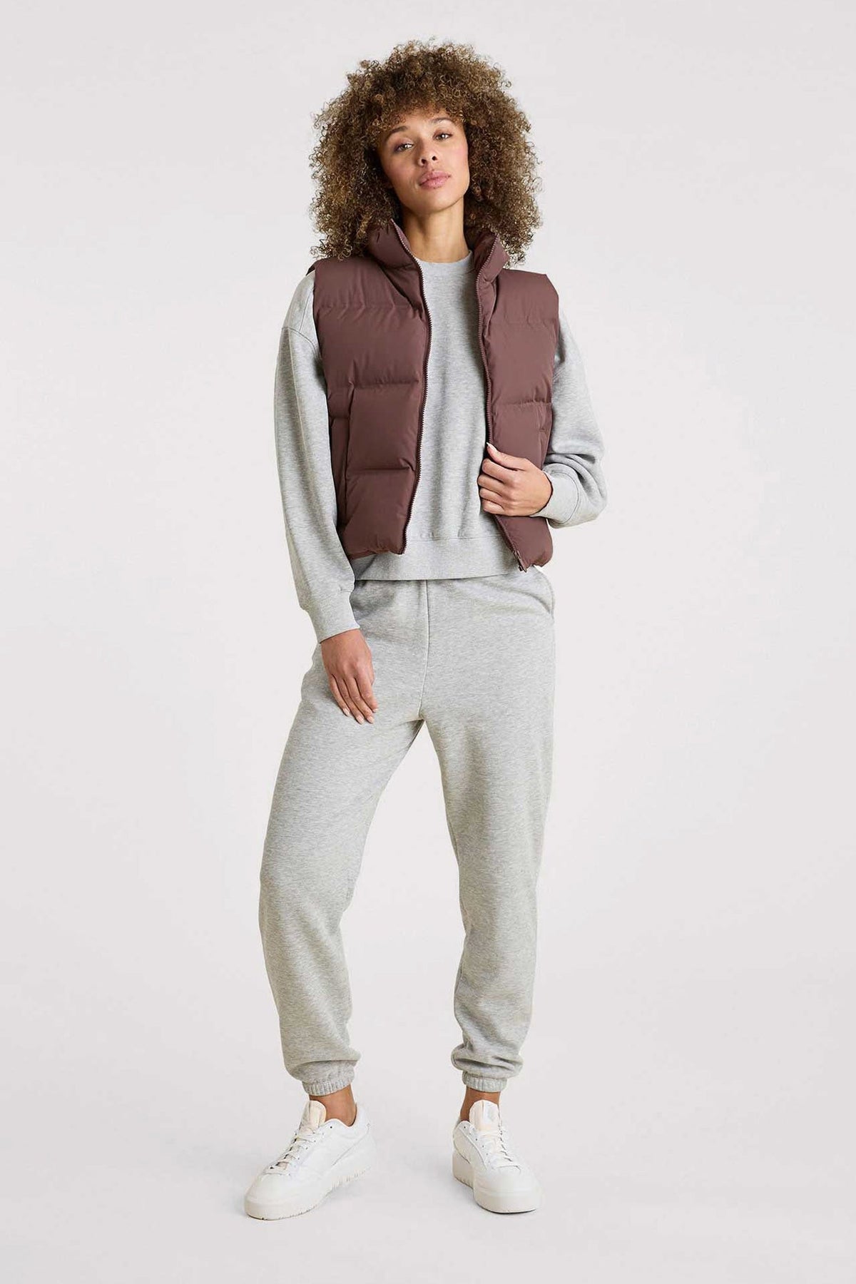 Puffer Vest | Coffee