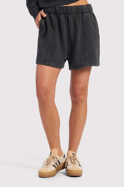 Vintage Fleece Seamed Short | Washed Black