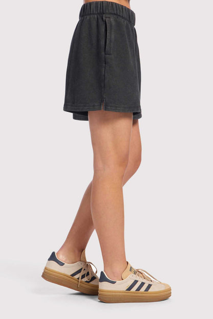 Vintage Fleece Seamed Short | Washed Black