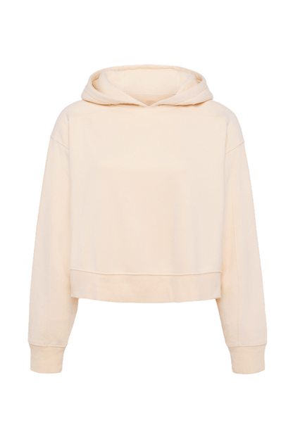 Vintage Fleece Cropped Hoodie | Washed Bone