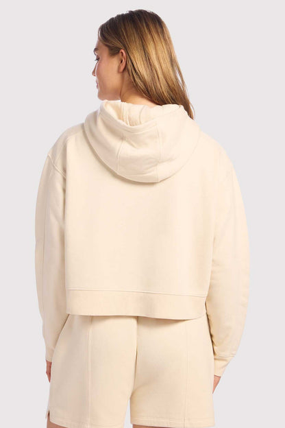 Vintage Fleece Cropped Hoodie | Washed Bone