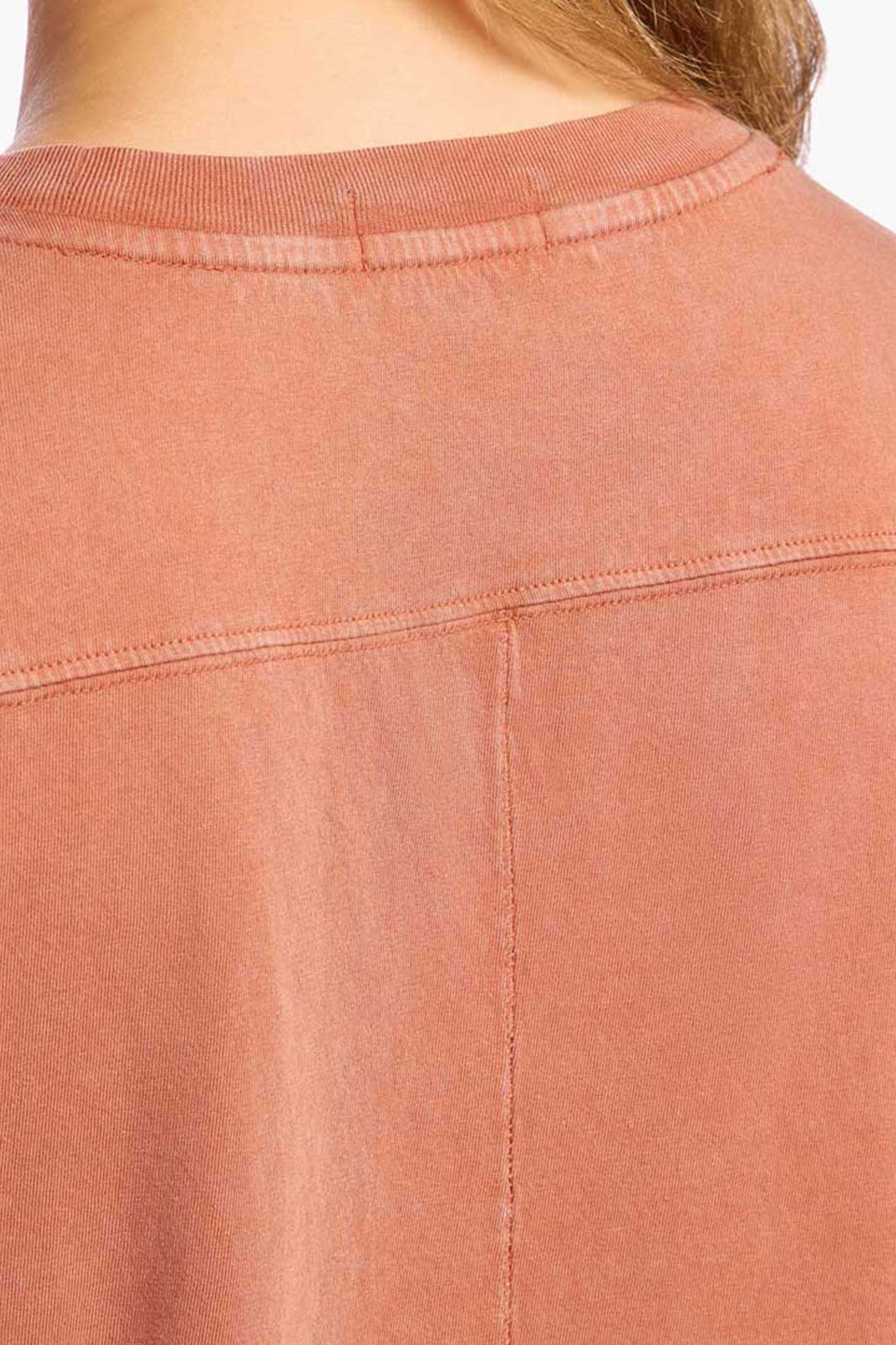Soft Cotton Tunic Muscle Tee | Washed Clay