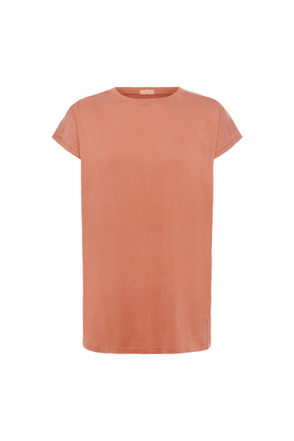 Soft Cotton Tunic Muscle Tee | Washed Clay