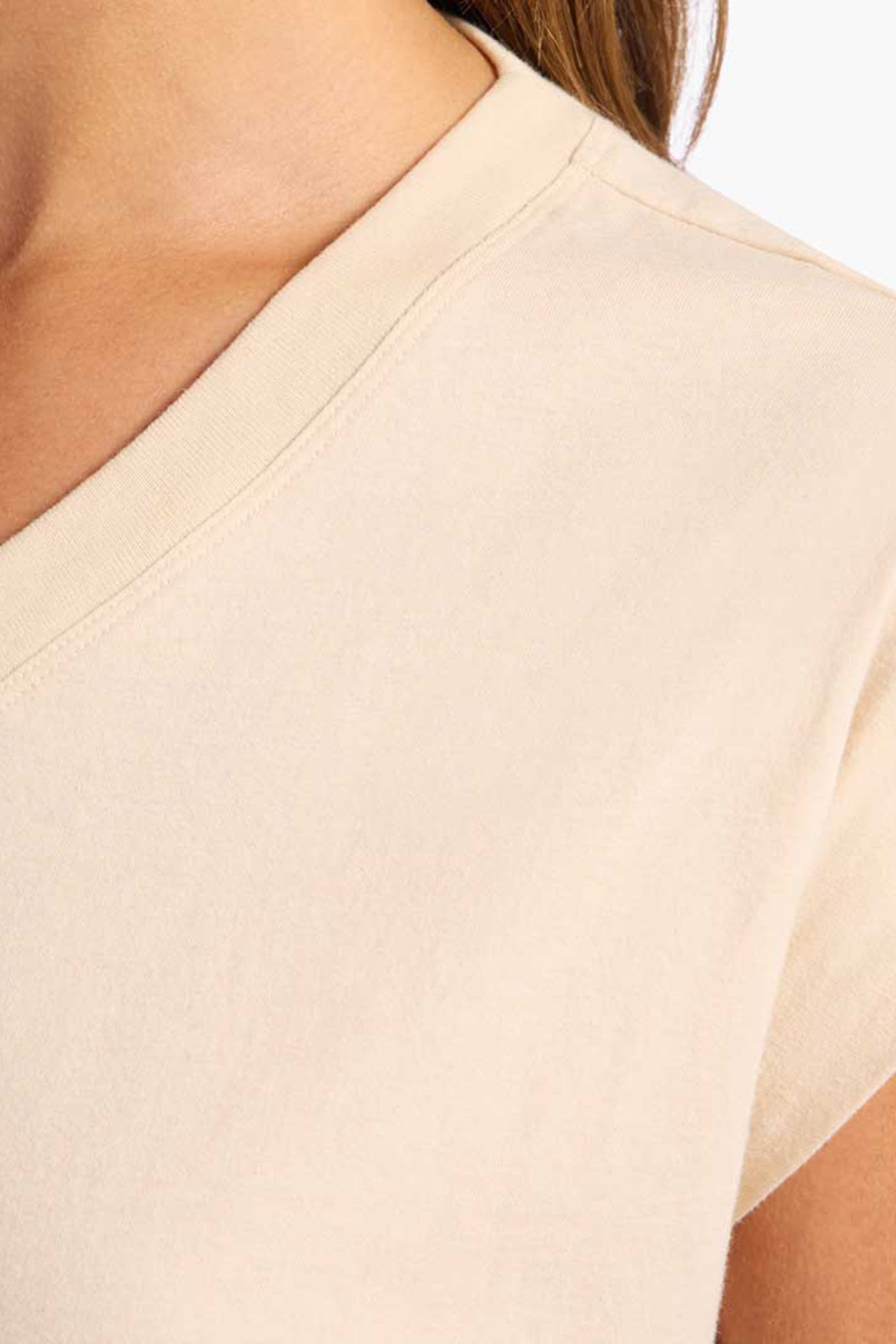 Soft Cotton V-Neck Muscle Tee | Bone