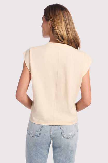 Soft Cotton V-Neck Muscle Tee | Bone