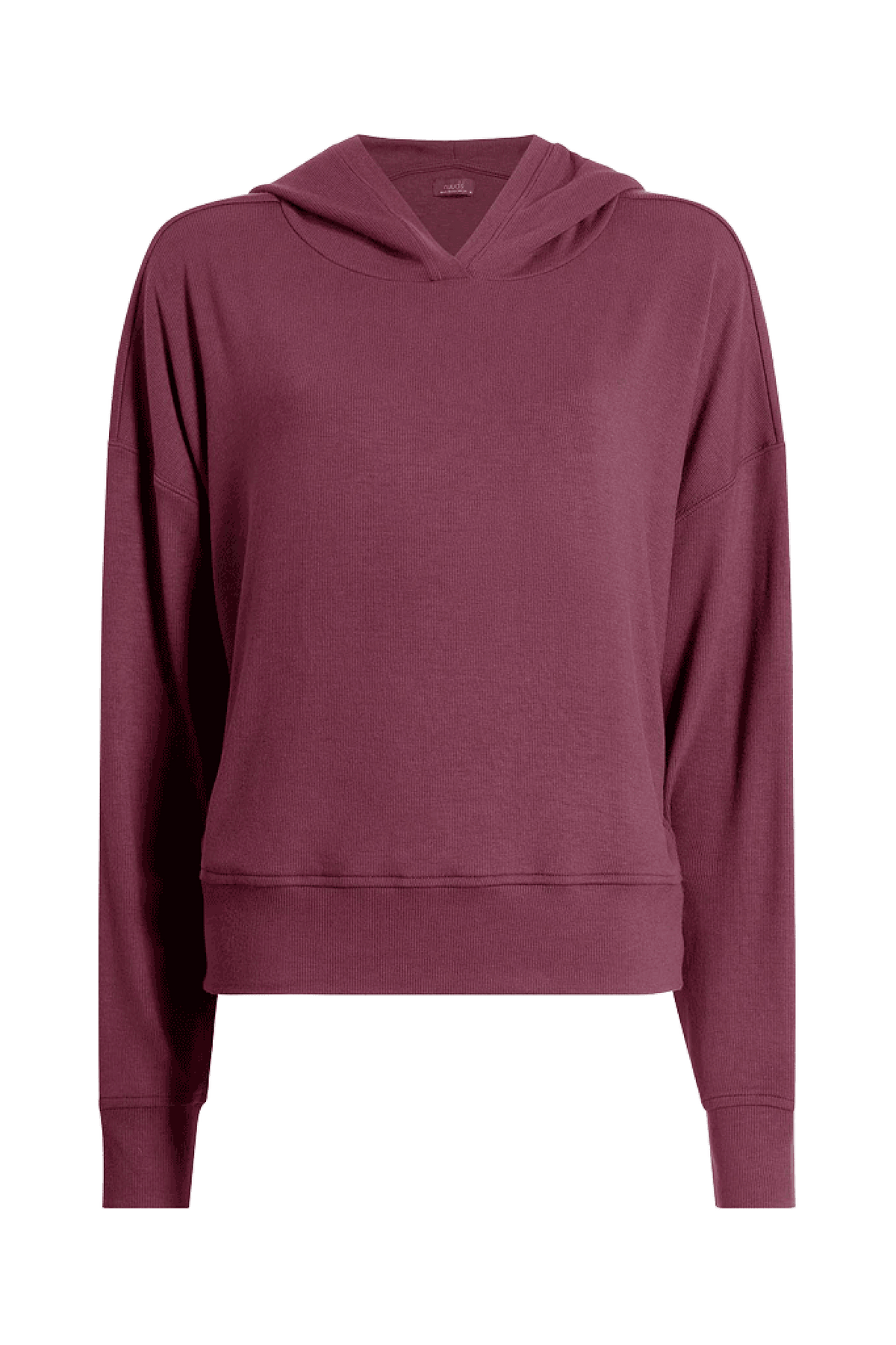 Slinky Rib Hoodie | Merlot