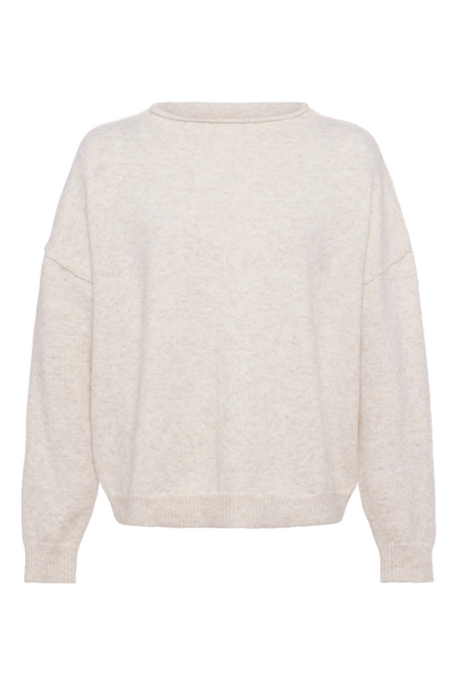 Cozy Knit Mockneck Sweater | Heather Bone
