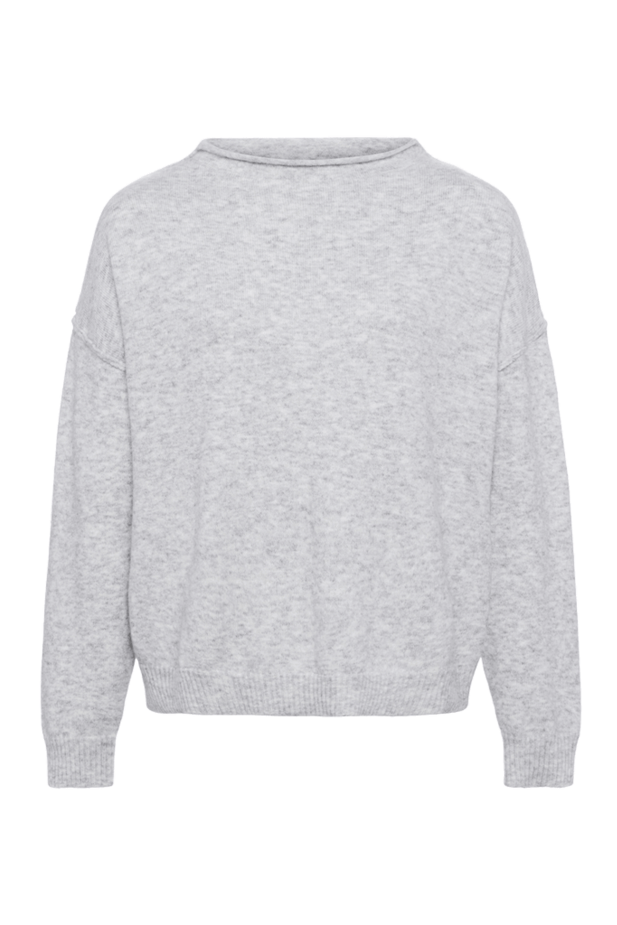 Cozy Knit Mockneck Sweater | Heather Grey